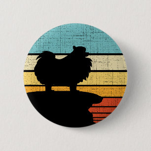 Badge Rond 5 Cm Propriétaire Poméranien Retro Vintage 60s les anné