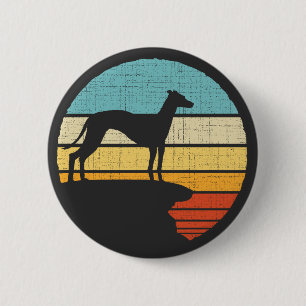 Badge Rond 5 Cm Propriétaire Whippet Retro Vintage 60s les années