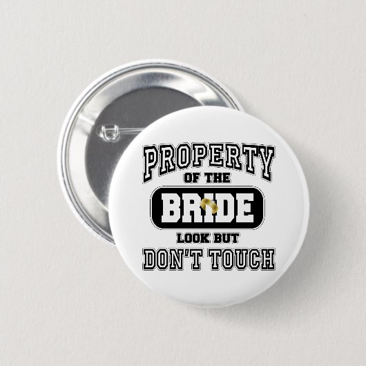 Badge Rond 5 Cm Propriété de l'épouse (Devant & derrière)