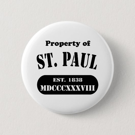 Badge Rond 5 Cm Propriété de Saint Paul (Devant)