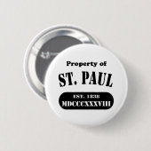 Badge Rond 5 Cm Propriété de Saint Paul (Devant & derrière)