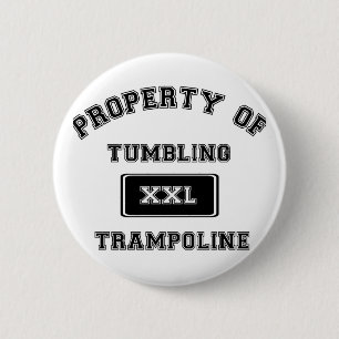 Badge Rond 5 Cm Propriété de trempoline croulant