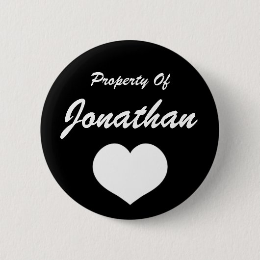 Badge Rond 5 Cm Propriété de (votre nom) (Devant)