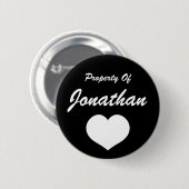 Badge Rond 5 Cm Propriété de (votre nom) (Devant & derrière)