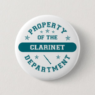 Badge Rond 5 Cm Propriété du département de clarinette