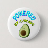 Badge Rond 5 Cm Propulsé Par Avocado (Devant)