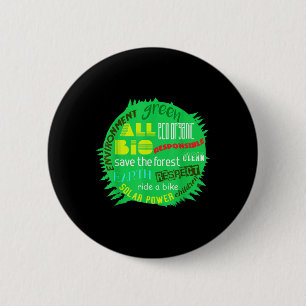 Badge Rond 5 Cm Protection de l'environnement autour de la forêt m