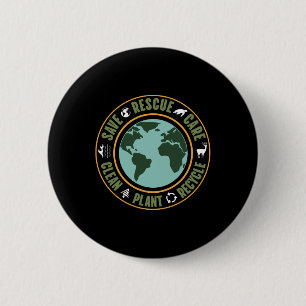 Badge Rond 5 Cm Protection de l'environnement, conservation de la 