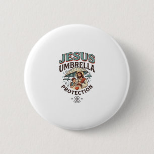 Badge Rond 5 Cm Protection de parapluie de Jésus Protection de par