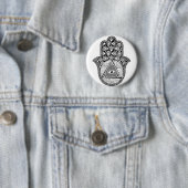 Badge Rond 5 Cm Protection des yeux mal Hamsa (En situation)