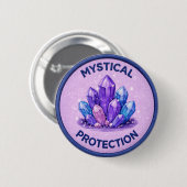 Badge Rond 5 Cm Protection Mystique (Devant & derrière)