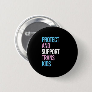 Badge Rond 5 Cm Protéger et soutenir les enfants trans