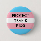 Badge Rond 5 Cm Protéger les droits transgenres des enfants trans (Devant)