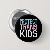 Badge Rond 5 Cm Protéger les enfants trans. (Devant & derrière)