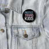 Badge Rond 5 Cm Protéger les enfants trans. (En situation)