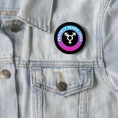 Badge Rond 5 Cm Protéger les vies trans (En situation)