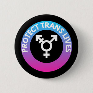 Badge Rond 5 Cm Protéger les vies trans