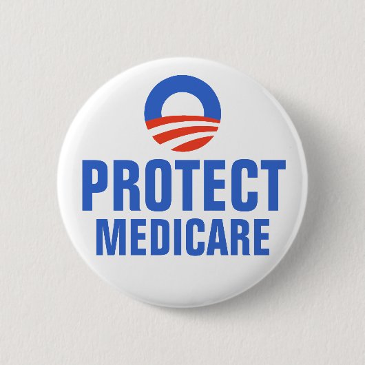 Badge Rond 5 Cm Protégez Assurance-maladie Obama 2012 (Devant)