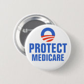 Badge Rond 5 Cm Protégez Assurance-maladie Obama 2012 (Devant & derrière)