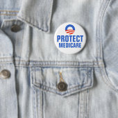 Badge Rond 5 Cm Protégez Assurance-maladie Obama 2012 (En situation)