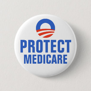 Badge Rond 5 Cm Protégez Assurance-maladie Obama 2012