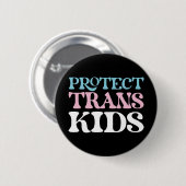 Badge Rond 5 Cm Protégez les enfants trans. Bouton (Devant & derrière)