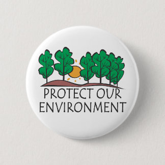 Badge Rond 5 Cm Protégez notre environnement