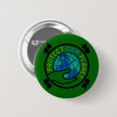 Badge Rond 5 Cm Protégez notre planète (Devant & derrière)