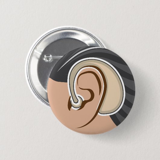 Badge Rond 5 Cm Prothèse auditive (Devant & derrière)