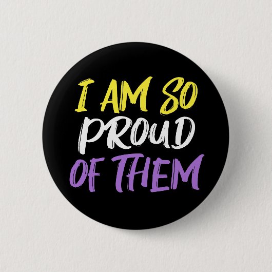 Badge Rond 5 Cm Proud Parent of Nonbinary Child Mom or Dad (Devant)