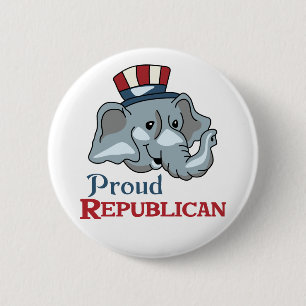 Badge Rond 5 Cm Proud républican