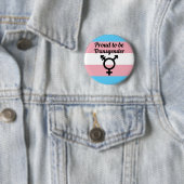 Badge Rond 5 Cm Proud to be transgenre | Pride (En situation)