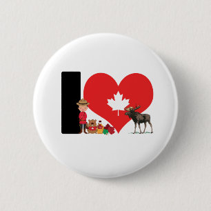 Badge Rond 5 Cm Proudly Canadian - For real Canadians!
