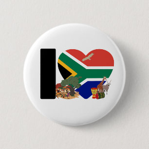 Badge Rond 5 Cm Proudly South African - For real South Africans!