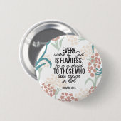 Badge Rond 5 Cm Proverbe 30:5 Verset biblique (Devant & derrière)