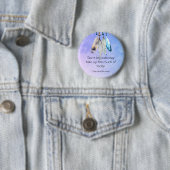 Badge Rond 5 Cm Proverbe Cherokee Sage avec Aquarelle (En situation)