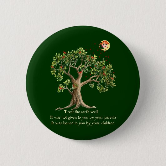 Badge Rond 5 Cm Proverbe kenyan de nature (Devant)