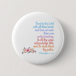 Badge Rond 5 Cm Proverbes Bible Verse