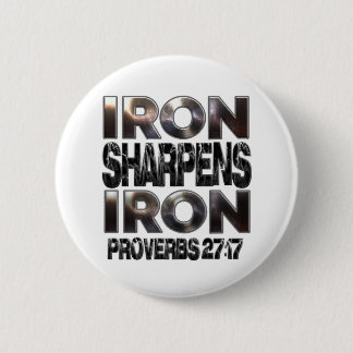 Badge Rond 5 Cm Proverbs 27-17 Iron sharpens Iron