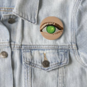 Badge Rond 5 Cm Prunelle de mon oeil se boutonnent (En situation)