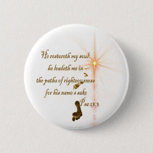 Badge Rond 5 Cm Psa 23.3 The Lord is my shepard