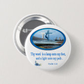 Badge Rond 5 Cm Psaume 119 Vêtements chrétiens (Devant & derrière)