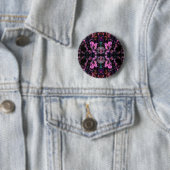 Badge Rond 5 Cm Psychédélic kaleidoscope (En situation)