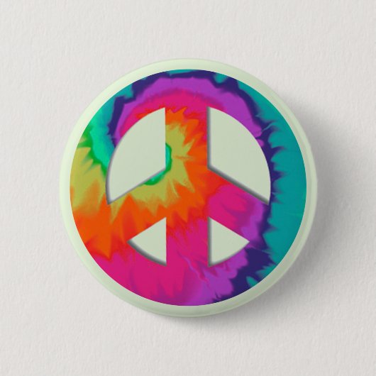 Badge Rond 5 Cm Psychedelic Peace (Devant)