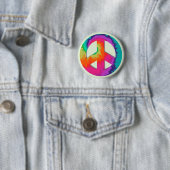 Badge Rond 5 Cm Psychedelic Peace (En situation)