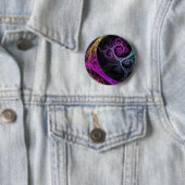 Badge Rond 5 Cm Psychodelique (En situation)