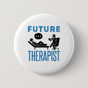 Badge Rond 5 Cm Psychologue Thérapeutique de l'avenir Santé mental