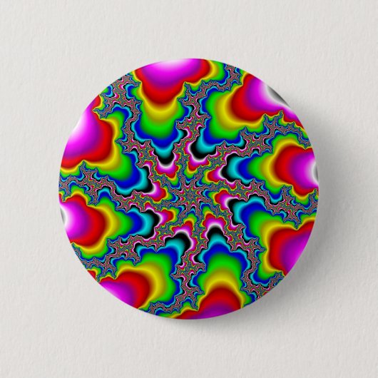 Badge Rond 5 Cm Psykedelica - Fractale (Devant)