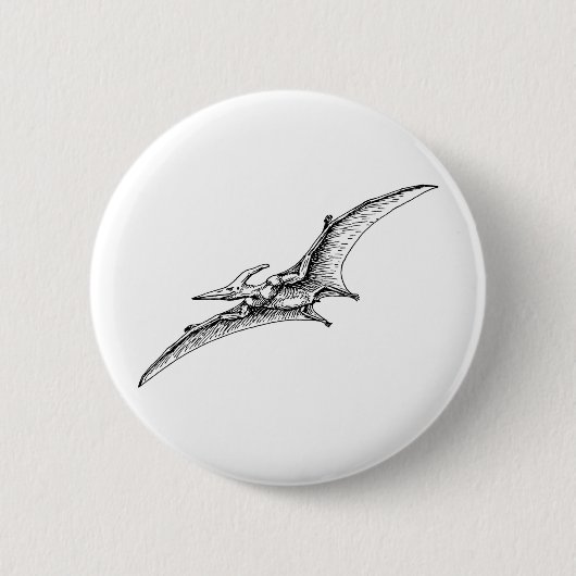 Badge Rond 5 Cm Ptérodactyle (Devant)