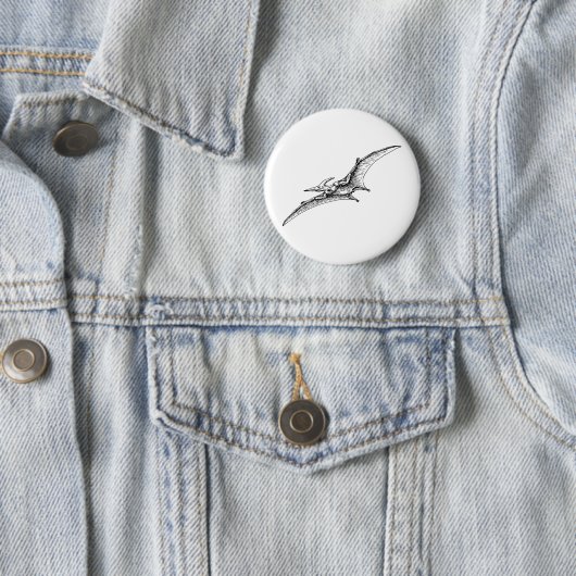 Badge Rond 5 Cm Ptérodactyle (En situation)